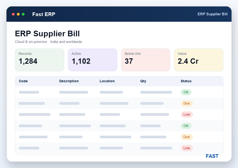 Supplier bill matched to goods receipt and purchase order before approval and Tally purchase voucher posting